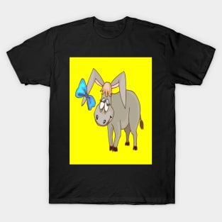 Donkey  Comic Abstract Whimsical Psychedelic Print T-Shirt